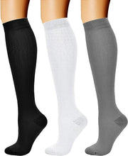 Load image into Gallery viewer, CHARMKING Compression Socks for Women &amp; Men Circulation (3 Pairs) 15-20 mmHg is Best Support for Athletic Running Cycling