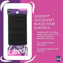 Load image into Gallery viewer, Goody Ouchless Womens Elastic Hair Tie - 30 Count, Black - 4MM for Medium Hair- Hair Accessories for Women Perfect for Long Lasting Braids, Ponytails and More - Pain-Free