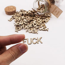 Load image into Gallery viewer, Jar of Fucks（5oz）Gift Jar,Fucks to Give,Fuck Wooden Cutout Letter Piece Bad Mood Vent Spoof Birthday Day,Holiday, Gift to Friend,Funny Gift,Valentines Day.