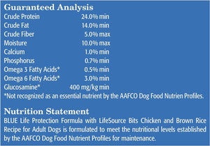 Blue Buffalo Life Protection Formula Natural Adult Dry Dog Food, Chicken and Brown Rice 30-lb