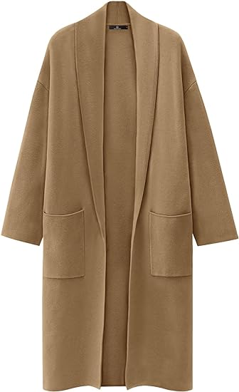 LILLUSORY Women's Oversized Long Cardigan Sweaters 2023 Fall Trendy Coatigan Lightweight Jackets Knit Winter Coat