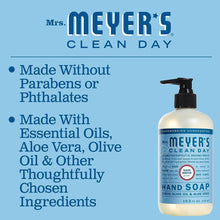 Load image into Gallery viewer, Mrs. Meyer&#39;s Hand Soap, Made with Essential Oils, Biodegradable Formula, Rain Water, 12.5 fl. oz - Pack of 3