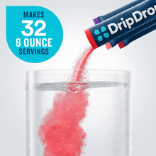 Load image into Gallery viewer, DripDrop Hydration - Electrolyte Powder Packets - Grape, Fruit Punch, Strawberry Lemonade, Cherry - 32 Count