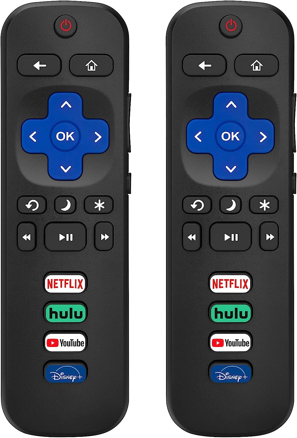 (Pack of 2) Replacement Remote Control Only for Roku TV, Compatible for TCL Roku/Hisense Roku/Onn Roku/Sharp Roku/Element Roku/Westinghouse Roku/Philips Roku Smart TVs (Not for Roku Stick and Box)