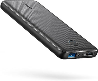 Anker Portable Charger, 313 Power Bank (PowerCore Slim 10K) 10000mAh Battery Pack with USB-C (Input Only) and PowerIQ Charging Technology for iPhone, Samsung Galaxy, and More.