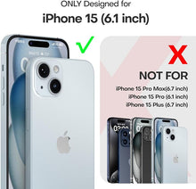 Load image into Gallery viewer, TAURI 5 in 1 for iPhone 15 Case, [Not-Yellowing] with 2X Screen Protectors + 2X Camera Lens Protectors, [Military Grade Drop Protection] Shockproof Slim Phone Case for iPhone 15, Light Blue