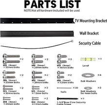 Load image into Gallery viewer, No Stud TV Wall Mount, Drywall Studless TV Hanger No Damage, No Drill, Non Screws, Flat Screen Easy Install Bar Bracket fits VESA 12-55 inch TVs up to 99 lbs, Include Hardware Levels