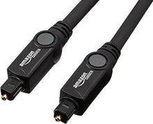 Load image into Gallery viewer, Amazon Basics Toslink Digital Optical Audio Cable, Multi-Channel, for Audio System, Sound Bar, Home Theatre, Gold-Plated Connectors, 6 Foot, Black