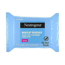 Load image into Gallery viewer, Neutrogena Makeup Remover Wipes Singles, Daily Facial Cleanser Towelettes, Gently Removes Oil &amp; Makeup, Alcohol-Free Makeup Wipes, Individually Wrapped, 20 ct