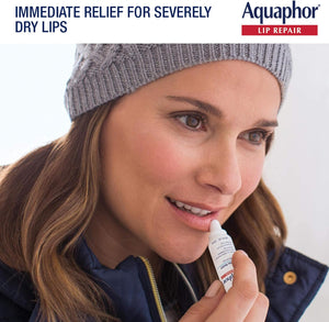 Aquaphor Lip Repair Ointment - Long-lasting Moisture to Soothe Dry Chapped Lips - .35 fl. oz. Tube