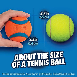 Chuckit! Ultra Ball Dog Toy, Medium (2.5 Inch Diameter) Pack of 2, for breeds 20-60 lbs