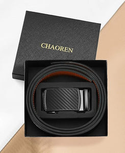 CHAOREN Leather Ratchet Belt Men - Customizable Fit, Effortless Style (35mm)