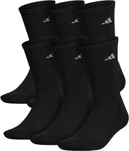 Load image into Gallery viewer, adidas Men&#39;s Athletic Cushioned Crew Socks with Arch Compression for a Secure Fit (6-Pair)