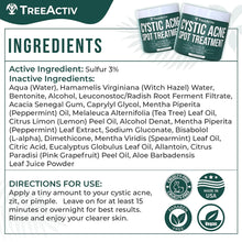 Load image into Gallery viewer, TreeActiv Cystic Acne Spot Treatment, Hormonal Acne Treatment &amp; Overnight Sulfur Cystic Acne Treatment For Face, Pimples, and Blemishes for Adults, Men, and Women - 0.5oz 120+ Uses