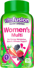 Load image into Gallery viewer, Vitafusion Womens Multivitamin Gummies, Berry Flavored Daily Vitamins for Women With Vitamins A, C, D, E, B-6 and B-12, America’s Number 1 Gummy Vitamin Brand, 75 Days Supply, 150 Count