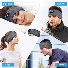 Load image into Gallery viewer, Perytong Sleep Headphones Wireless, Bluetooth Sports Headband Headphones with Ultra-Thin HD Stereo Speakers Perfect for Sleeping,Workout,Jogging,Yoga,Insomnia, Air Travel, Meditation, Grey