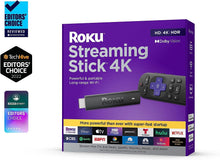 Load image into Gallery viewer, Roku Streaming Stick 4K | Portable Roku Streaming Device 4K/HDR/Dolby Vision, Roku Voice Remote, Free &amp; Live TV