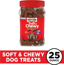 Load image into Gallery viewer, Milk-Bone Soft &amp; Chewy Dog Treats, Beef &amp; Filet Mignon Recipe, 25 Ounce