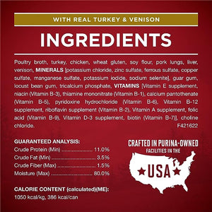 Purina ONE True Instinct Tender Cuts in Gravy With Real Turkey and Venison, and With Real Chicken and Duck High Protein Wet Dog Food Variety Pack - (12) 13 oz. Cans