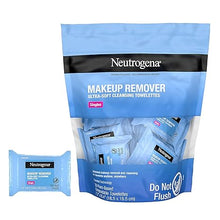 Load image into Gallery viewer, Neutrogena Makeup Remover Wipes Singles, Daily Facial Cleanser Towelettes, Gently Removes Oil &amp; Makeup, Alcohol-Free Makeup Wipes, Individually Wrapped, 20 ct