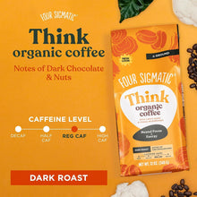 Load image into Gallery viewer, Organic Ground Mushroom Coffee by Four Sigmatic | Dark Roast, Fair Trade Gourmet Coffee with Lion&#39;s Mane, Chaga &amp; Mushroom Powder | Immune Boosting Coffee for Focus &amp; Immune Support | 12oz Bag