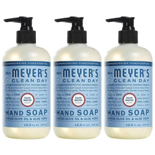 Load image into Gallery viewer, Mrs. Meyer&#39;s Hand Soap, Made with Essential Oils, Biodegradable Formula, Rain Water, 12.5 fl. oz - Pack of 3