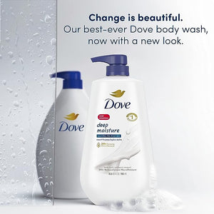 Dove Body Wash with Pump Deep Moisture For Dry Skin Moisturizing Skin Cleanser with 24hr Renewing MicroMoisture Nourishes The Driest Skin 30.6 oz