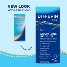 Load image into Gallery viewer, Differin Acne Treatment Gel, 30 Day Supply, Retinoid Treatment for Face with 0.1% Adapalene, Gentle Skin Care for Acne Prone Sensitive Skin, 15g Tube (Packaging May Vary)