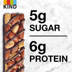 KIND Bars, Dark Chocolate Nuts and Sea Salt, Healthy Snacks, Gluten Free, Low Sugar, 6g Protein, 12 Count