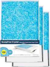 Load image into Gallery viewer, PetSafe ScoopFree Crystal Litter Tray Refills, Premium Blue Crystals, 3-Pack, Disposable Tray, Includes Leak Protection &amp; Low Tracking Litter, Absorbs Odors On Contact