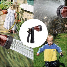 Load image into Gallery viewer, GREEN MOUNT Water Hose Nozzle Spray Nozzle, Metal Garden Hose Nozzle with Adjustable Spray Patterns, Perfect for Watering Plants, Washing Cars