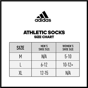 adidas Men's Athletic Cushioned Crew Socks with Arch Compression for a Secure Fit (6-Pair)