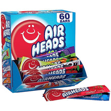 Load image into Gallery viewer, Airheads Candy Bars, Variety Bulk Box, Chewy Full Size Fruit Taffy, Gifts, Holiday, Parties, Concessions, Pantry, Non Melting, Party, 60 Individually Wrapped Full Size Bars