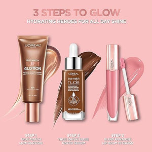 L’Oréal Paris Makeup True Match Lumi Glotion, Natural Glow Enhancer, Illuminator Highlighter Skin Tint, for an All Day Radiant Glow, Medium, 1.35 Ounces