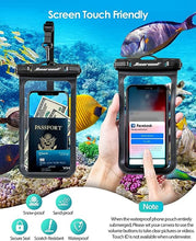 Load image into Gallery viewer, Hiearcool Waterproof Phone Pouch, Waterproof Phone Case for iPhone 15 14 13 12 Pro Max XS Samsung, IPX8 Cellphone Dry Bag Beach Essentials 2Pack-8.3&quot;