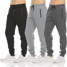 Load image into Gallery viewer, PURE CHAMP Mens 3 Pack Fleece Active Athletic Workout Jogger Sweatpants for Men with Zipper Pocket and Drawstring Size S-3XL