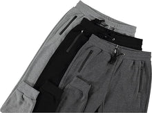 Load image into Gallery viewer, PURE CHAMP Mens 3 Pack Fleece Active Athletic Workout Jogger Sweatpants for Men with Zipper Pocket and Drawstring Size S-3XL